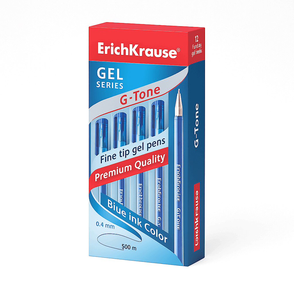 Set 12 Pixuri Cu Gel Erichkrause G-Tone 0.5 Mm Albastru
