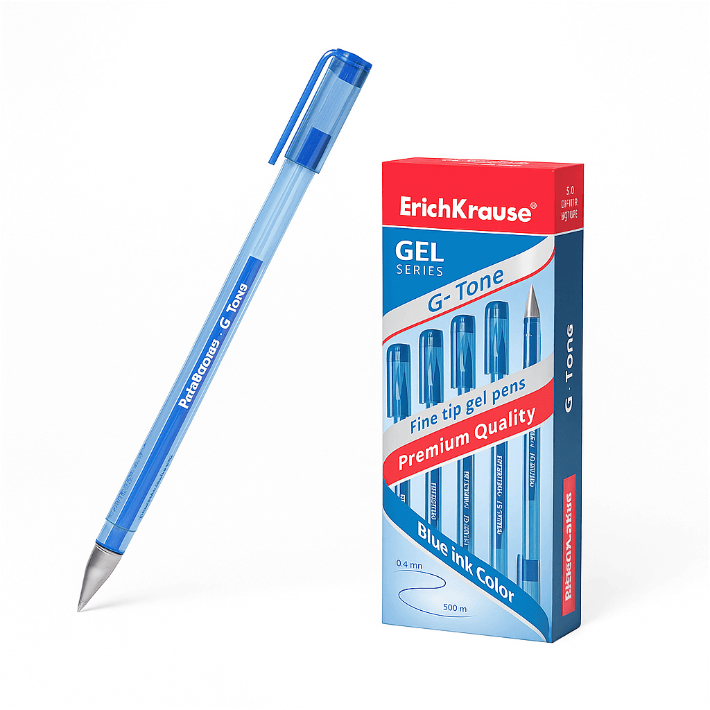 Set 12 Pixuri Cu Gel Erichkrause G-Tone 0.5 Mm Albastru