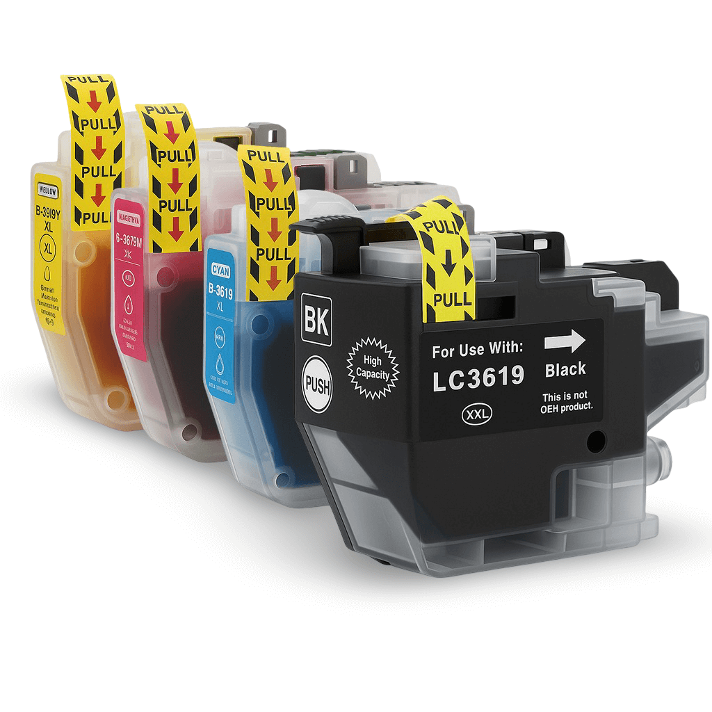 Set 4 cartuse compatibile Brother LC-3619XLBK, LC-3619XLC, LC-3619XLM, LC-3619XLY