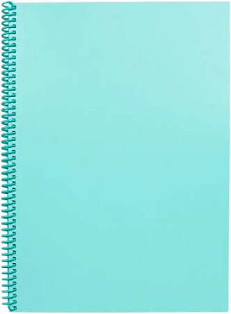 Caiet A4 cu spira metalica, microperforatii si coperti plastic, 100 file - matematica