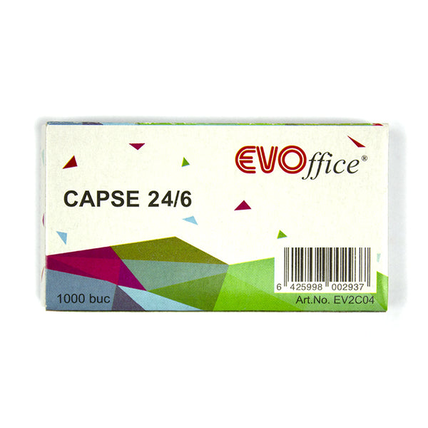 Capse 24/6, 1000buc/cutie EVOffice