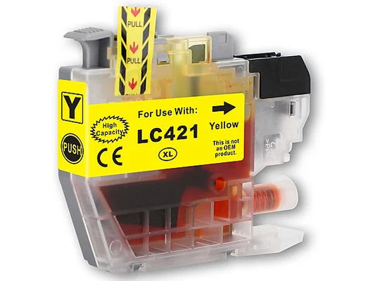 Cartus cerneala compatibil Brother LC-421XL, yellow, 500 pagini