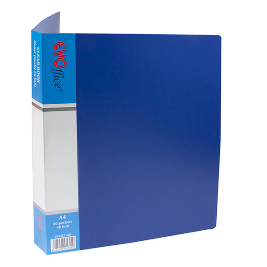 Dosar plastic cu 100 folii in cutie protectie, albastru