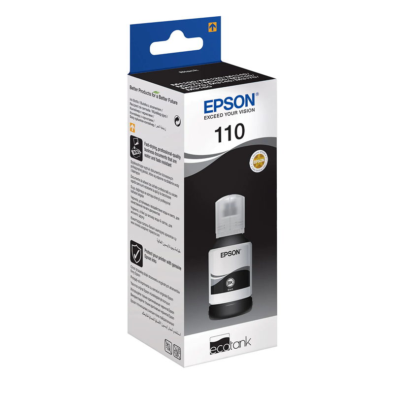Cerneala originala EPSON 110 EcoTank C13T03P14A (T03P14A), negru