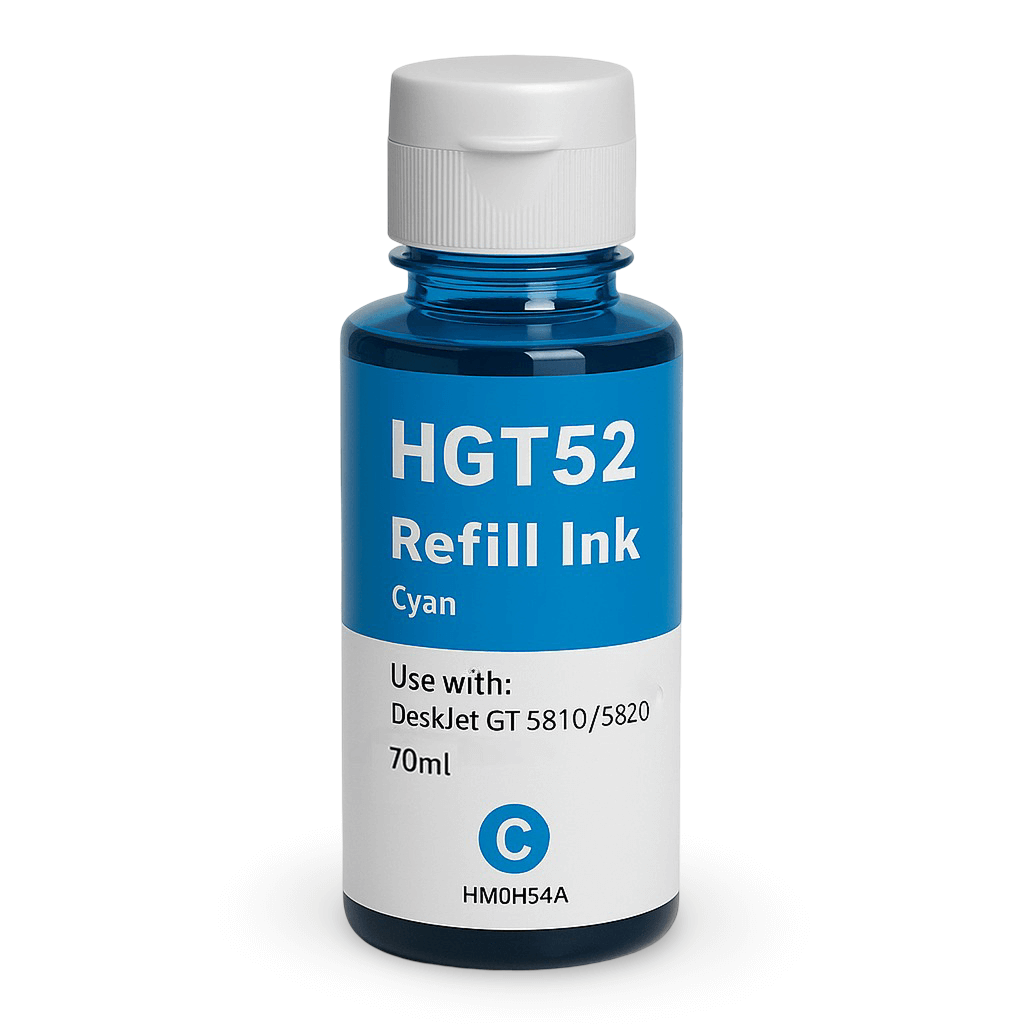 Cerneala compatibila HP GT52 cyan - M0H54AE