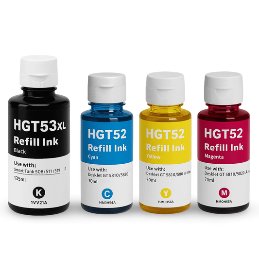 Set cerneala compatibila HP GT51 / GT53XL Black si GT52 Color