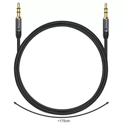 Cablu audio Jack 3.5mm - 3.5mm, negru, 175mm