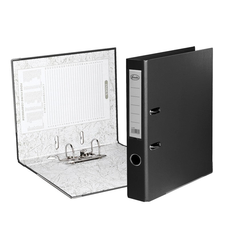 Biblioraft A4 Forofis PP 5 cm negru, mecanism metalic
