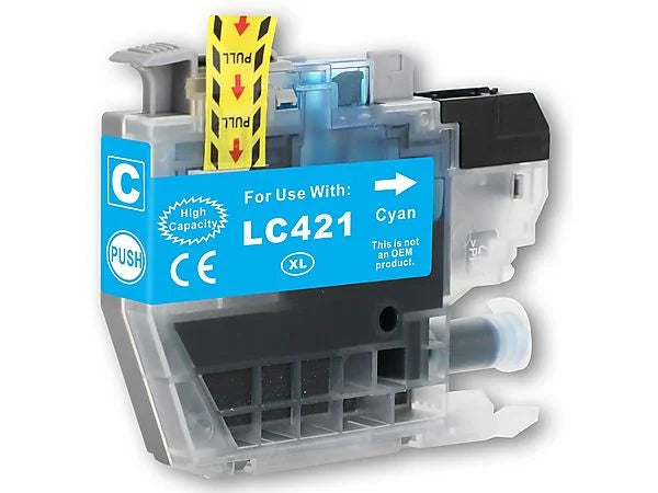 Cartus cerneala compatibil Brother LC-421XL, cyan, 500 pagini