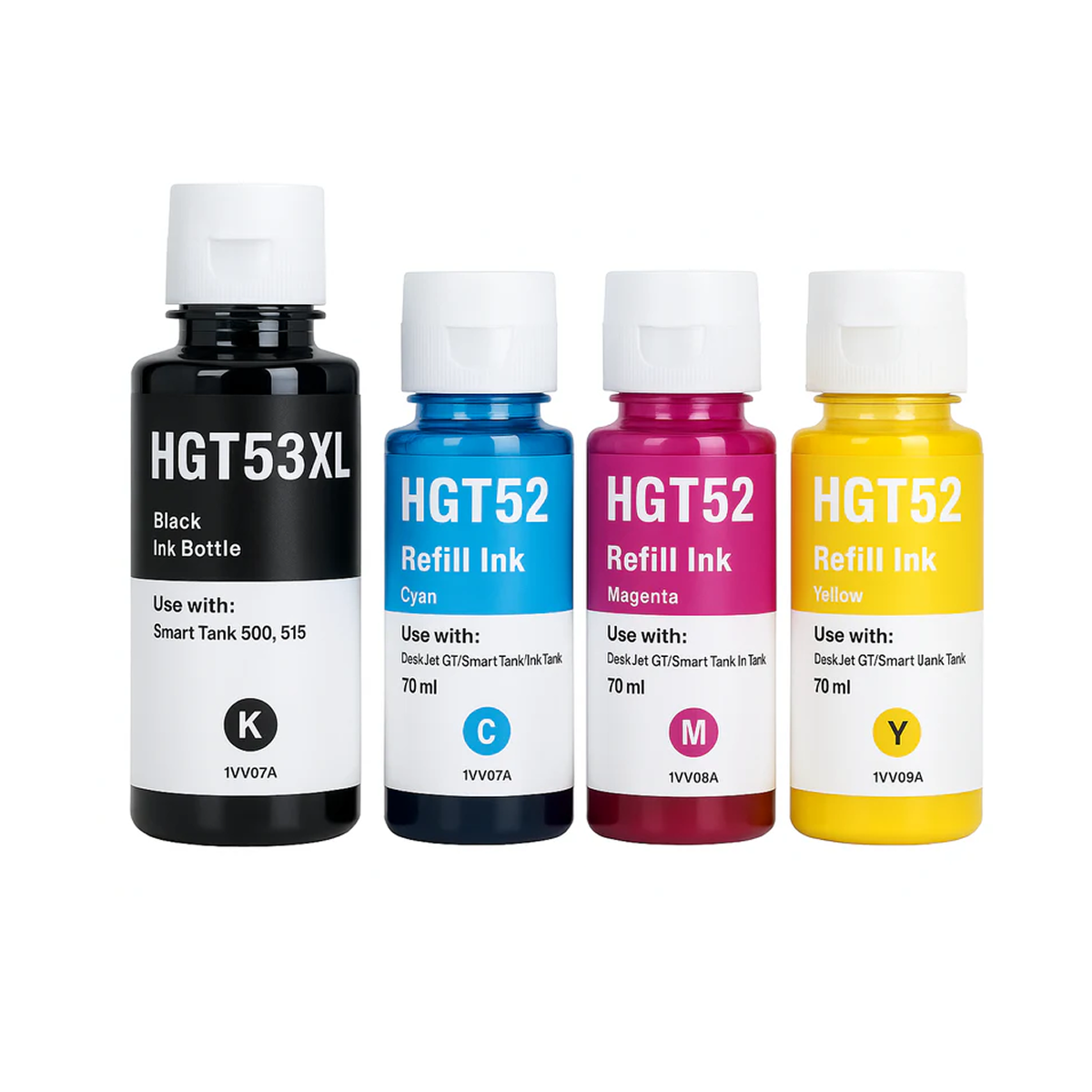 Set cerneala compatibila HP GT51 / GT53XL Black si GT52 Color