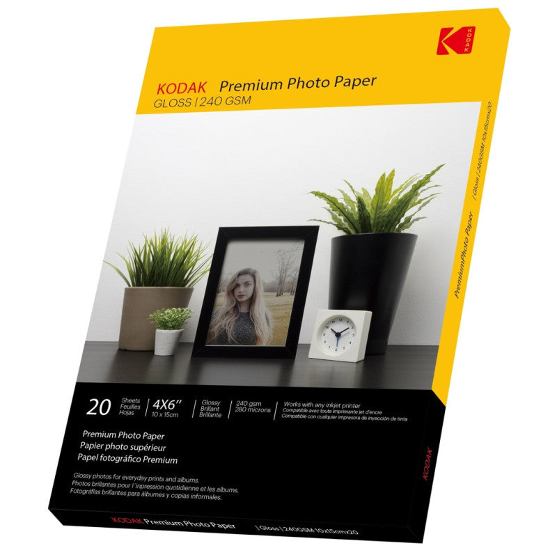 Hartie foto A6 Kodak Premium glossy 10 x 15 cm, 20 coli, 240g