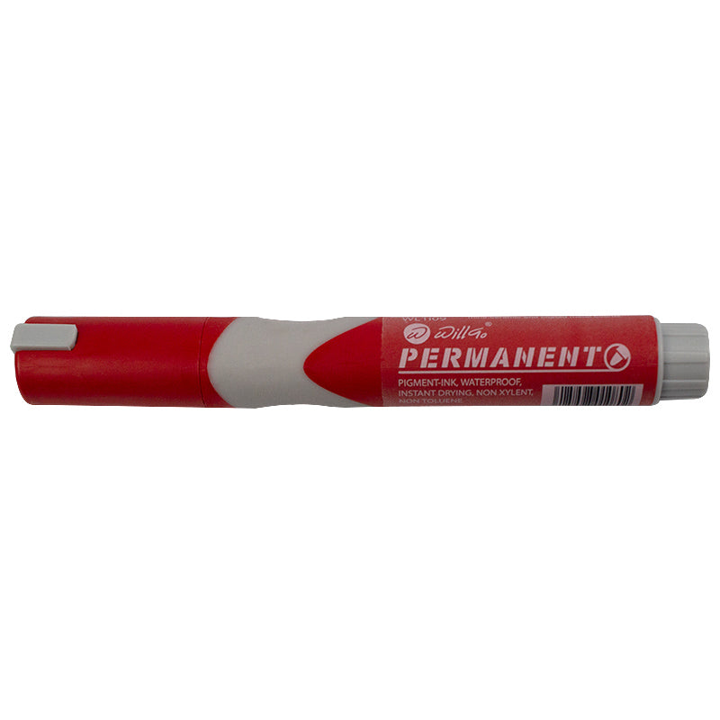 Permanent marker cu grip,  varf rotund