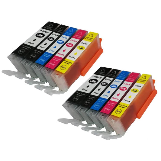 Set 10 cartuse compatibile Canon PGI-550XL, CLI-551XL