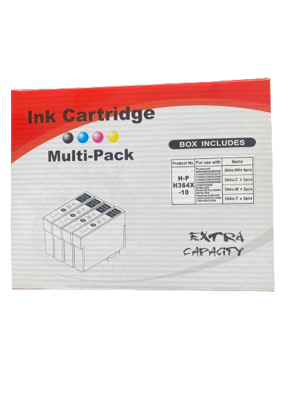 Set 10 cartuse compatibile HP 364XL 4x Black, 2x Cyan, Magenta, Yellow