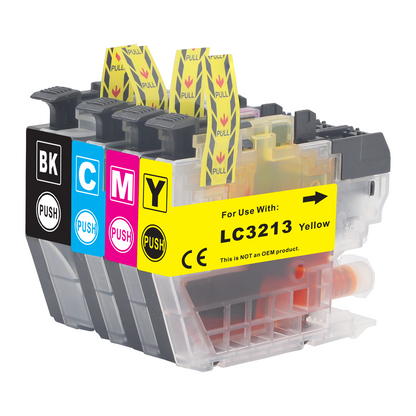 Set 4 cartuse compatibile Brother LC3213XL