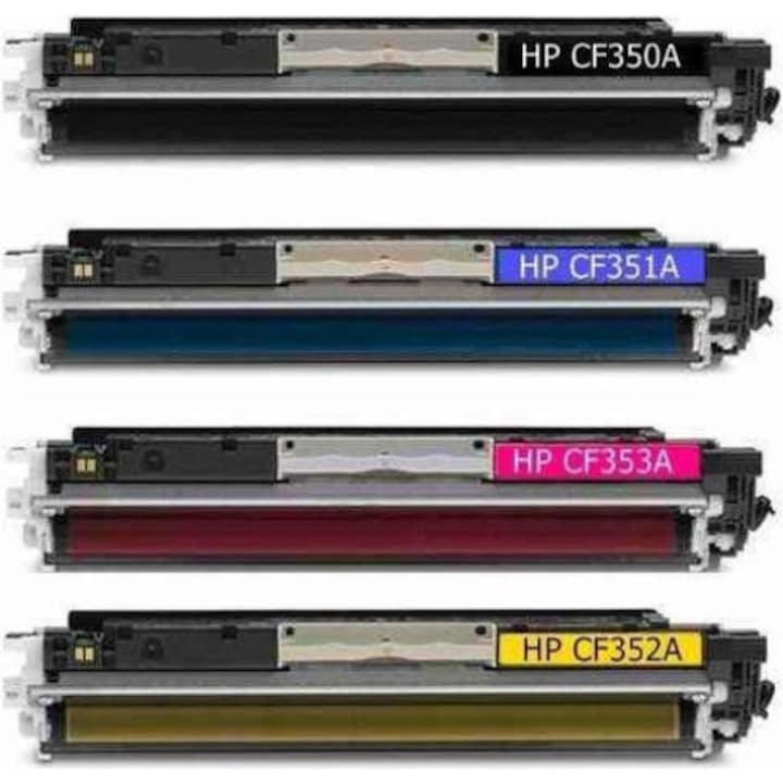 Set 4 tonere compatibile HP CF350A, CF351A, CF352A, CF353A