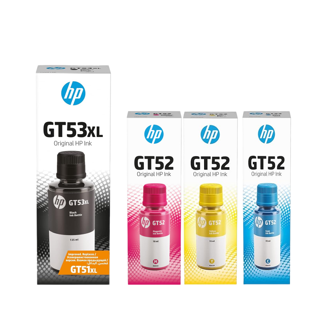 Set cerneala originala HP GT53xl black si GT52 color -